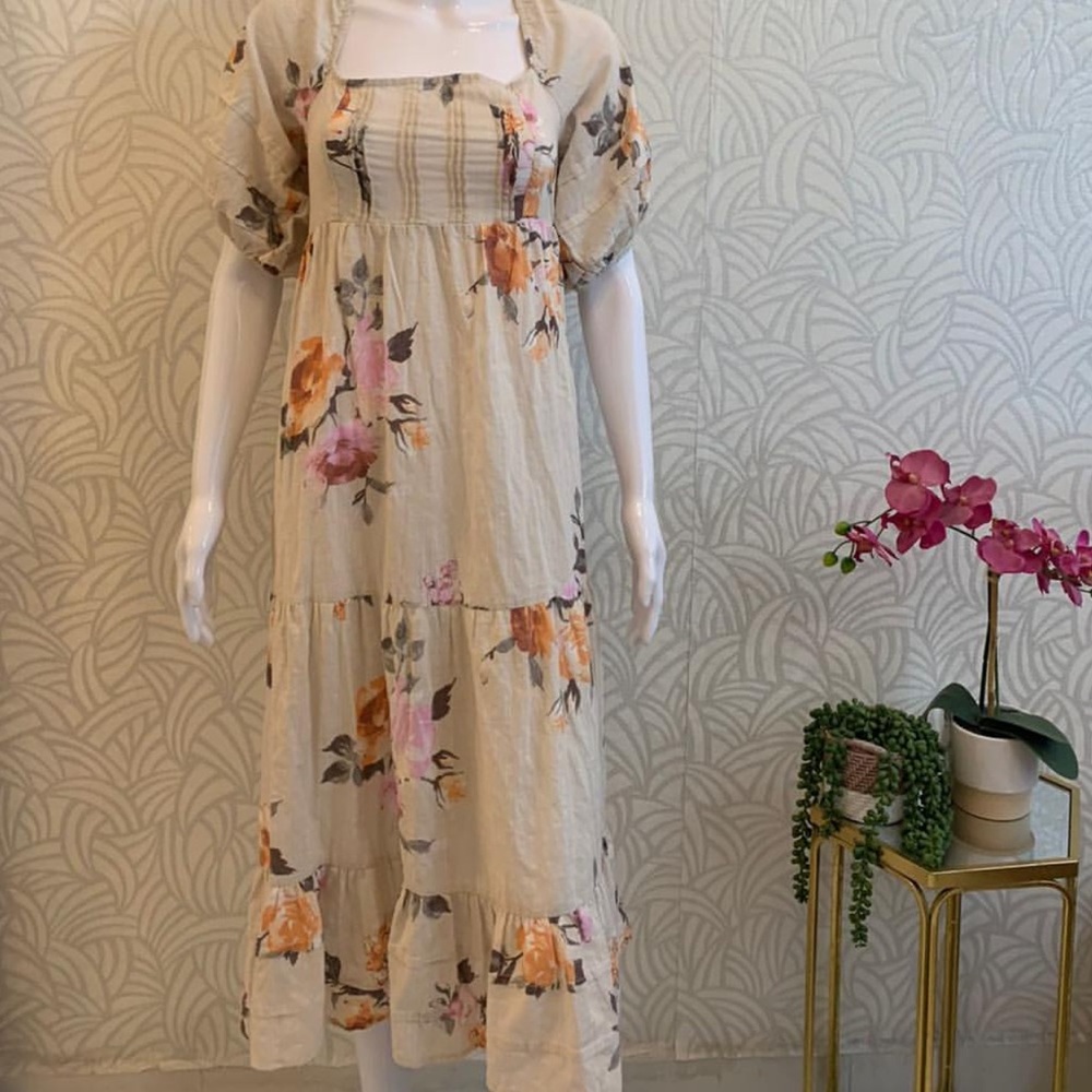Floral Puff Sleeve Dress